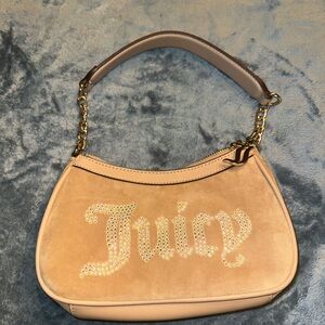 Juicy Couture Beige and Gold Shoulder Bag